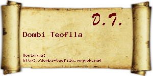 Dombi Teofila névjegykártya